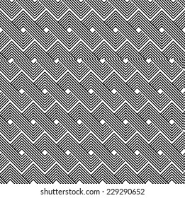 Black and white geometric seamless pattern with line, abstract background, vector, EPS10.