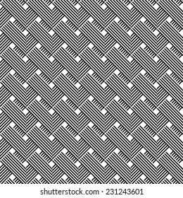 Black and white geometric seamless pattern with line, abstract background, vector, EPS10.