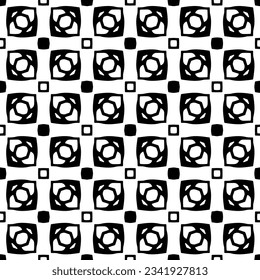 Patrón geométrico sin costuras en blanco y negro con formas abstactas. Patrón repetido para la moda, el diseño textil, el papel de pared, el papel de envoltura, los tejidos y la decoración del hogar.