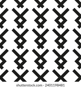 Schwarz-Weiß-Geometrisches nahtloses Muster. Abstrakter Hintergrund. Vektornahtloses Muster.