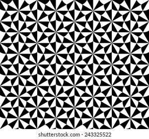 Black and white geometric seamless pattern, abstract background, vector, illustration.