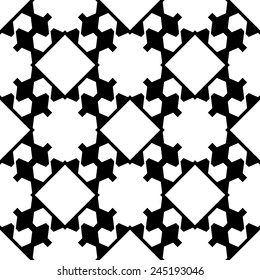 Black and white geometric seamless pattern, abstract background, vector, illustration.