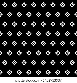 Black and white geometric seamless pattern, abstract vector illustration ornament