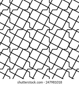 Black and white geometric seamless pattern modern stylish with line, abstract background. vector, illustration.