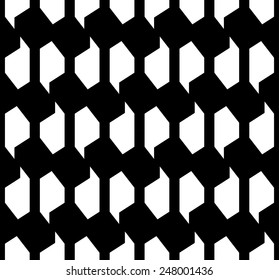 Black and white geometric seamless pattern, abstract background, vector, illustration.
