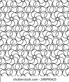 Black and white geometric seamless pattern, abstract background, vector, illustration.