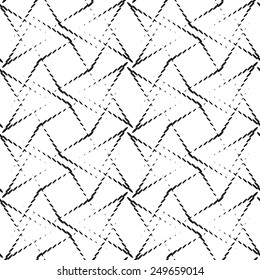 Black and white geometric seamless pattern, abstract background, vector, illustration.