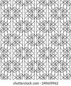 Black and white geometric seamless pattern modern stylish with line, abstract background, vector, illustration.