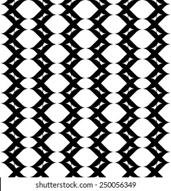 Black and white geometric seamless pattern with stripe, abstract background, vector, illustration.
