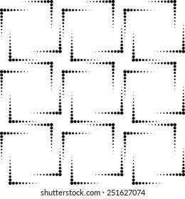 Black and white geometric seamless pattern with circle, abstract background, vector, illustration.