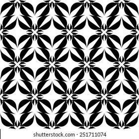 Black and white geometric seamless pattern, abstract background, vector, illustration.