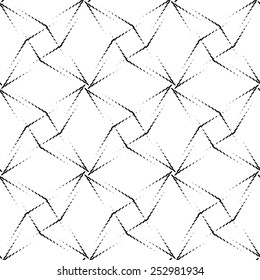 Black and white geometric seamless pattern, abstract background, vector, illustration.