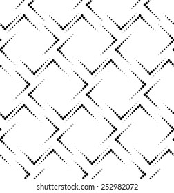 Black and white geometric seamless pattern with circle, abstract background, vector, illustration.