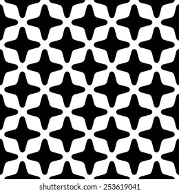 Black and white geometric seamless pattern, abstract background, vector, illustration.