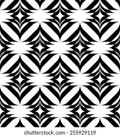 Black and white geometric seamless pattern with stripe, abstract background, vector, illustration.