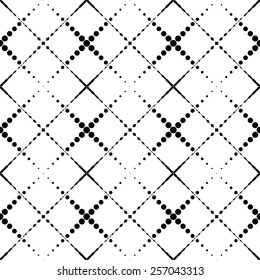 Black and white geometric seamless pattern modern stylish, abstract background, vector, illustration.