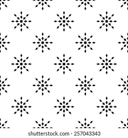 Black and white geometric seamless pattern, abstract background, vector, illustration.