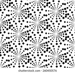 Black and white geometric seamless pattern with square. Abstract background. Vector seamless pattern.