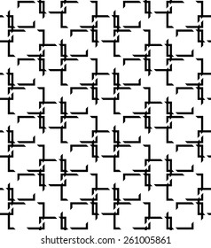 Black and white geometric seamless pattern. Abstract background. Vector seamless pattern.