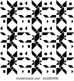 Black and white geometric seamless pattern modern stylish. Abstract background. Vector seamless pattern.