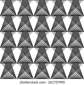 Black and white geometric seamless pattern in modern stylish with zigzag line. Abstract background. Vector seamless pattern.