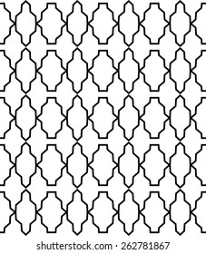 Black and white geometric seamless pattern modern stylish with line. Abstract background. Vector seamless pattern.