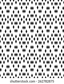 Black and white geometric seamless pattern with diamond. Abstract background. Vector seamless pattern.