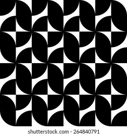 Black and white geometric seamless pattern. Abstract background. Vector seamless pattern.