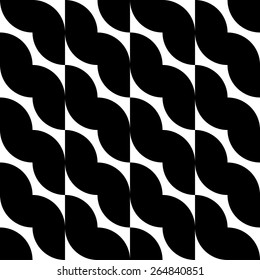 Black and white geometric seamless pattern. Abstract background. Vector seamless pattern.
