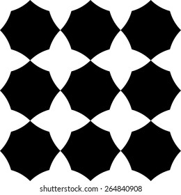 Black and white geometric seamless pattern. Abstract background. Vector seamless pattern.
