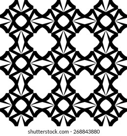 Black and white geometric seamless pattern. Abstract background. Vector seamless pattern.