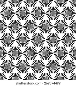 Black and white geometric seamless pattern. Abstract background. Vector seamless pattern.