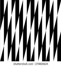 Black and white geometric seamless pattern, abstract background, vector