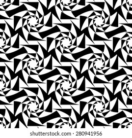 Black and white geometric seamless pattern. Abstract background. Vector seamless pattern.