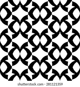 Black and white geometric seamless pattern. Abstract background. Vector seamless pattern.