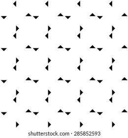 Black and white geometric seamless pattern with triangle , abstract background, vector