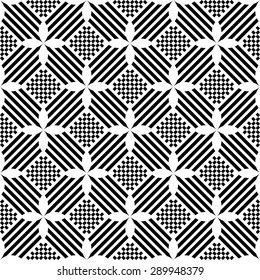 Black and white geometric seamless pattern. Abstract background. Vector seamless pattern.