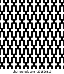 Black and white geometric seamless pattern. Abstract background. Vector seamless pattern.