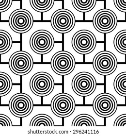 Black and white geometric seamless pattern. Abstract background. Vector seamless pattern.