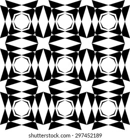 Black and white geometric seamless pattern. Abstract background. Vector seamless pattern.
