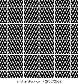 Black and white geometric seamless pattern, abstract background.