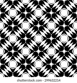 Black and white geometric seamless pattern. Abstract background. Vector seamless pattern.