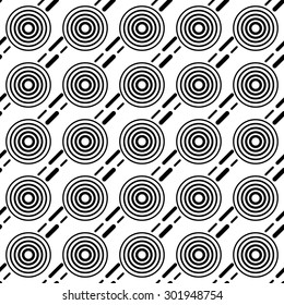 Black and white geometric seamless pattern. Abstract background. Vector seamless pattern.