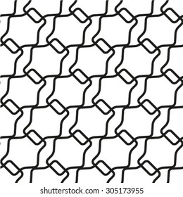 Black and white geometric seamless pattern, abstract background, vector