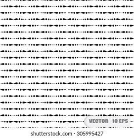 Black and white geometric seamless pattern with line and circle. Abstract background. Vector seamless pattern.