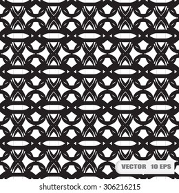 Black and white geometric seamless pattern. Abstract background. Vector seamless pattern.