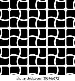 Black and white geometric seamless pattern in modern stylish. Abstract background. Vector seamless pattern.
