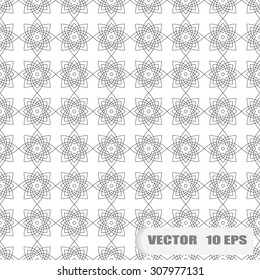Black and white geometric seamless pattern. Abstract background. Vector seamless pattern.
