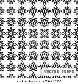 Black and white geometric seamless pattern. Abstract background. Vector seamless pattern.