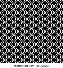 Black and white geometric seamless pattern in modern stylish. Abstract background. Vector seamless pattern.